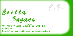 csilla vagacs business card